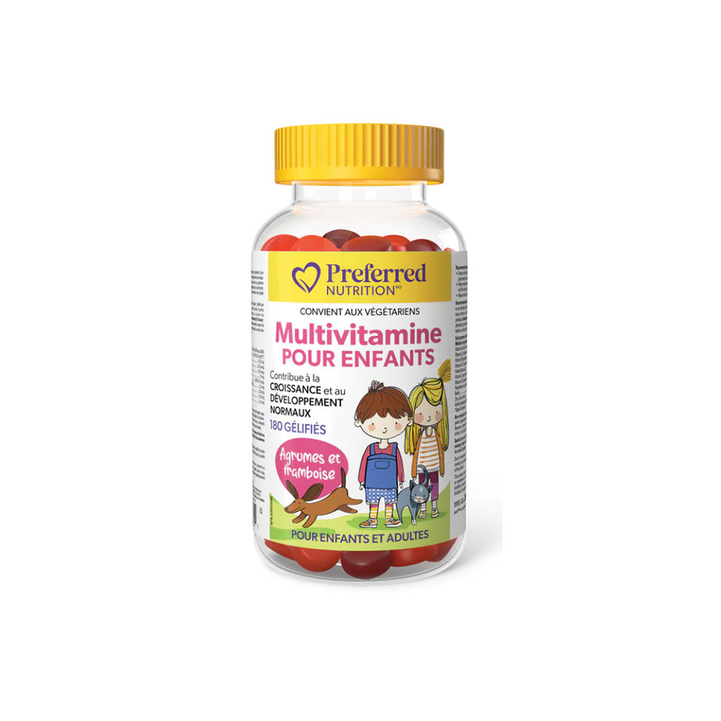 multivitamine pour enfants agrumes et framboise Preferred Nutrition - La Boite à Grains