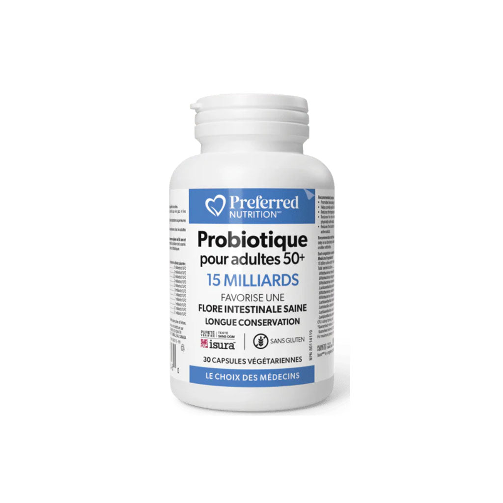probiotiques pour adultes 50+ Preferred Nutrition - La Boite à Grains