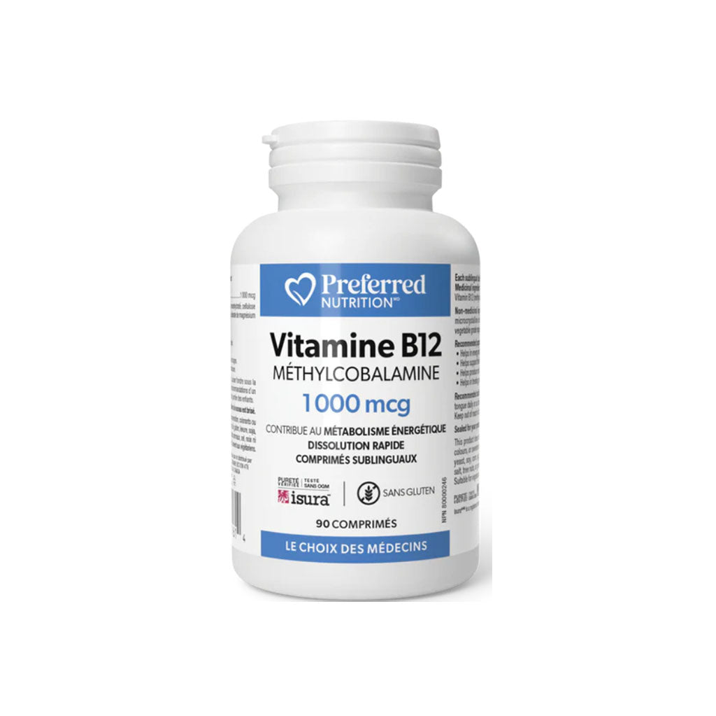 vitamine b12 méthylcobalamine 100 mcg Preferred Nutrition - La Boite à Grains