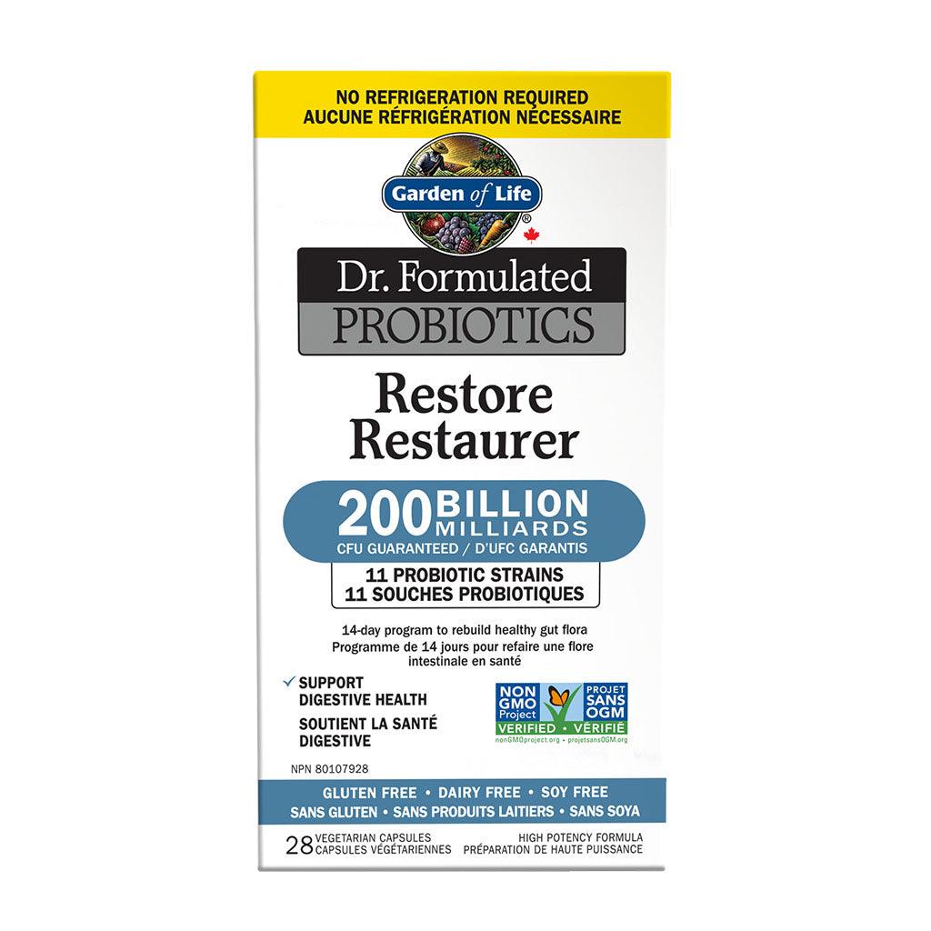 Probiotiques Restaurer 200 Milliards UFC Dr. Formulated Garden of Life - La Boite à Grains