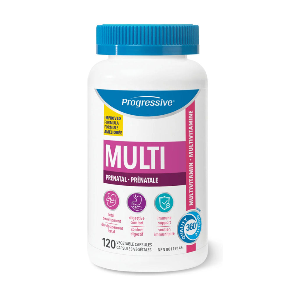 progressive multi prénatale multivitamine 120 capsules végétales