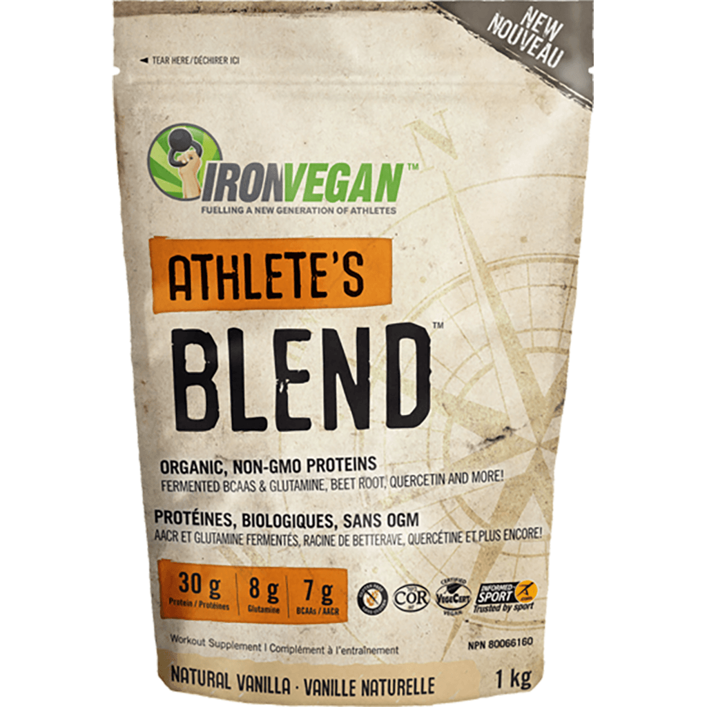 Protéines Biologiques Vanille Naturelle Athlete's Blend Iron Vegan - La Boite à Grains
