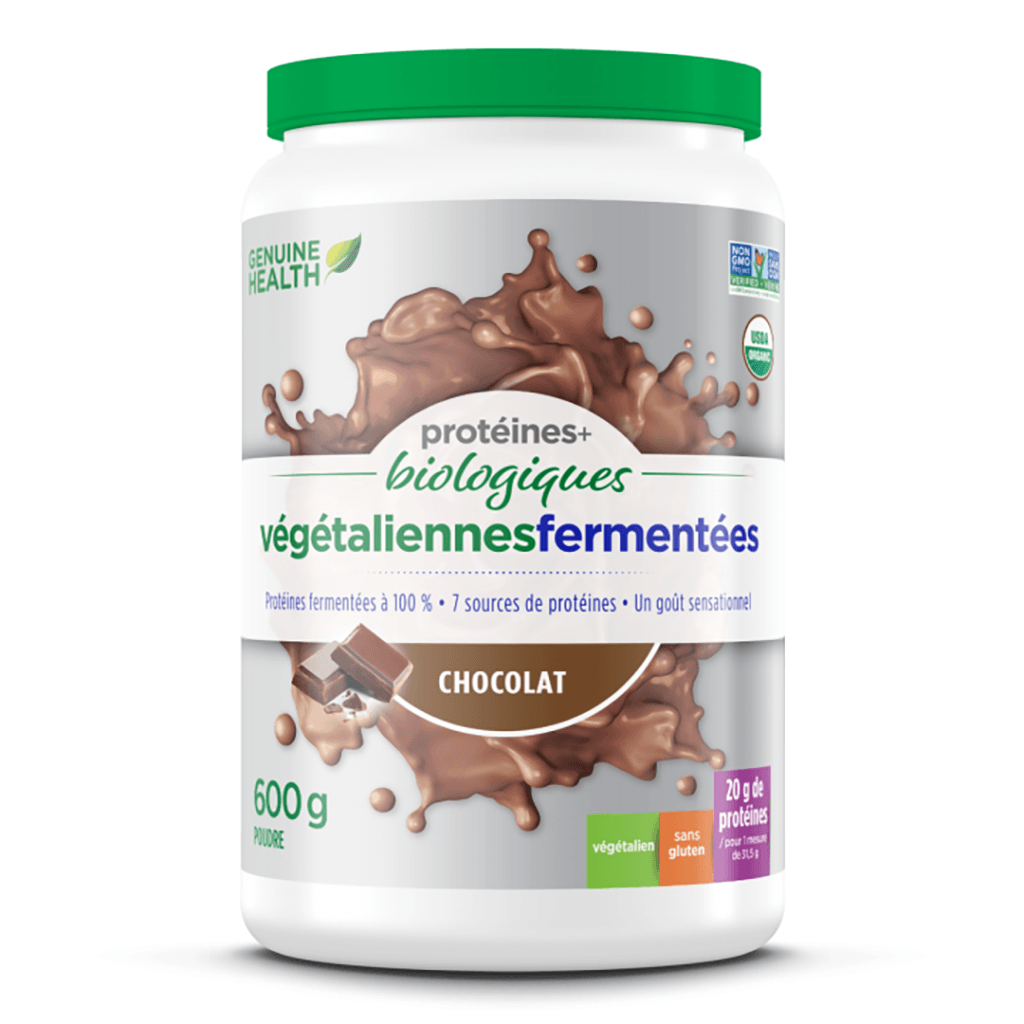 Protéines+ végétaliennes Fermentées Bio Chocolat Genuine Health - La Boite à Grains