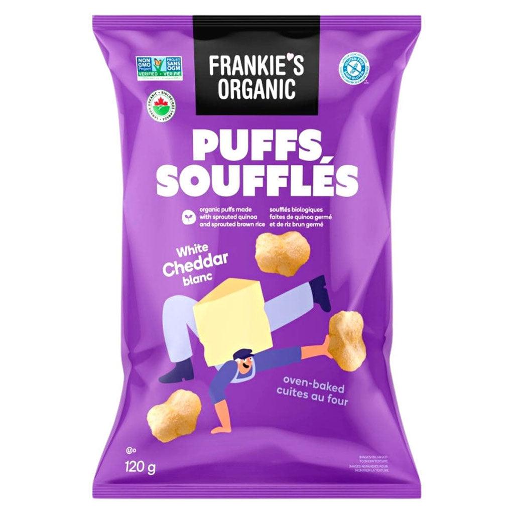 Puffs Soufflés Cheddar Blanc Biologique Frankie's Organic