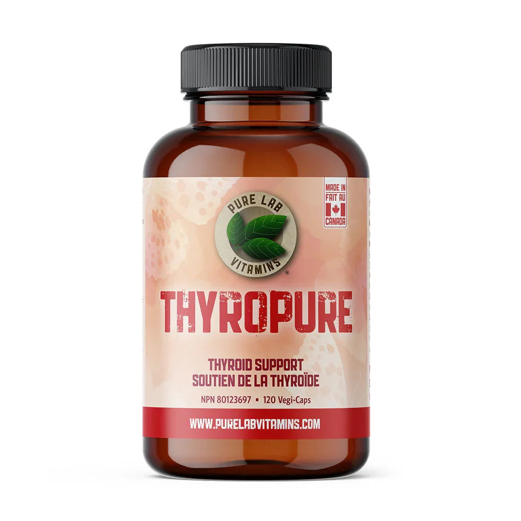 pure lab vitamins thyropure thyroid support 120 vegi caps