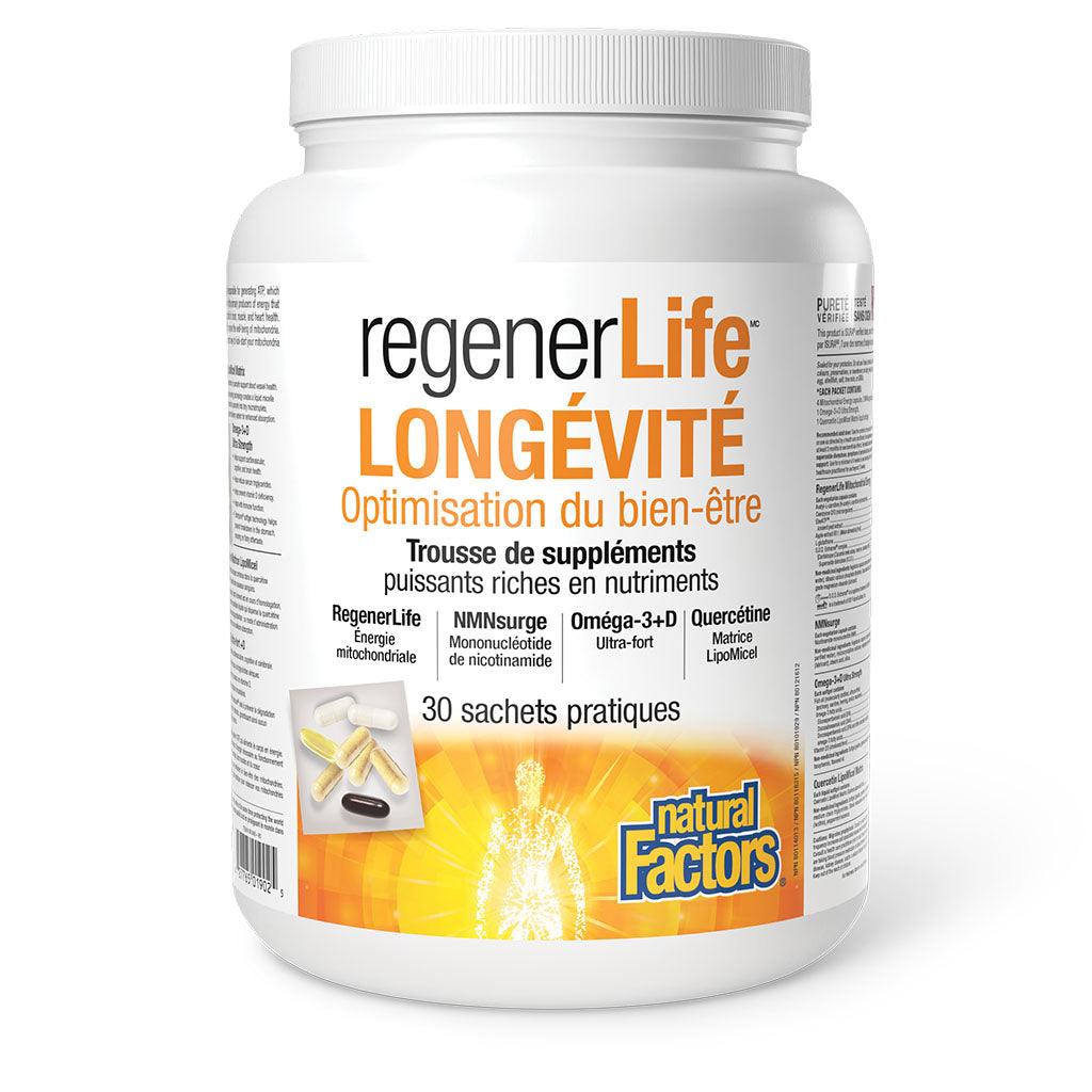 RegenerLife Longévité Natural Factors - La Boite à Grains