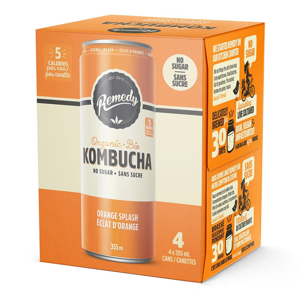 kombucha bio éclat d'orange Remedy - La Boite à Grains