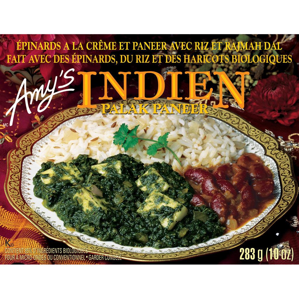Repas Indien Palak Paneer Amy's - La Boite à Grains