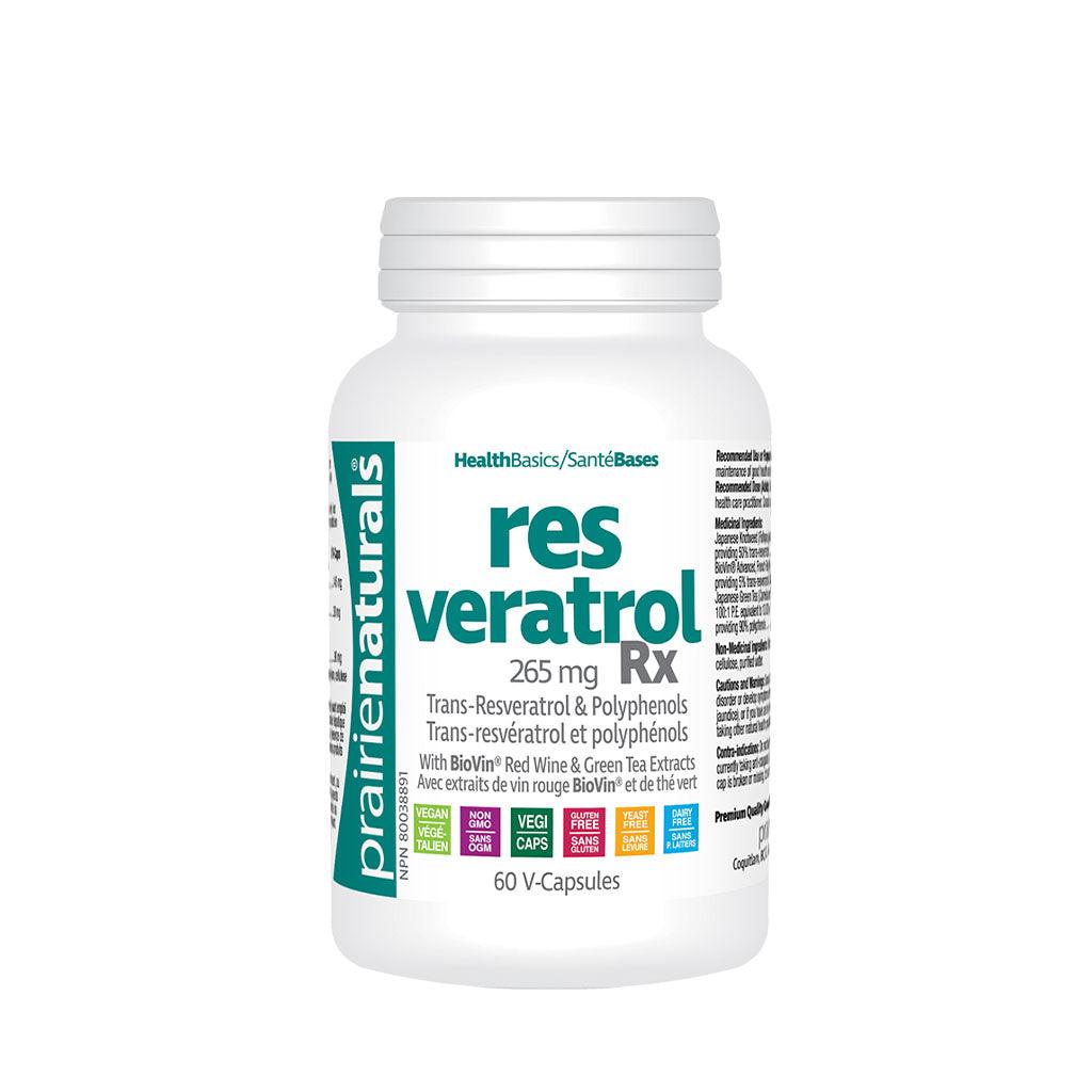 Resveratrol RX 265 mg Prairie Naturals - La Boite à Grains