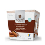 rochef chocolatier amandes enrobées chocolat noir 150 g