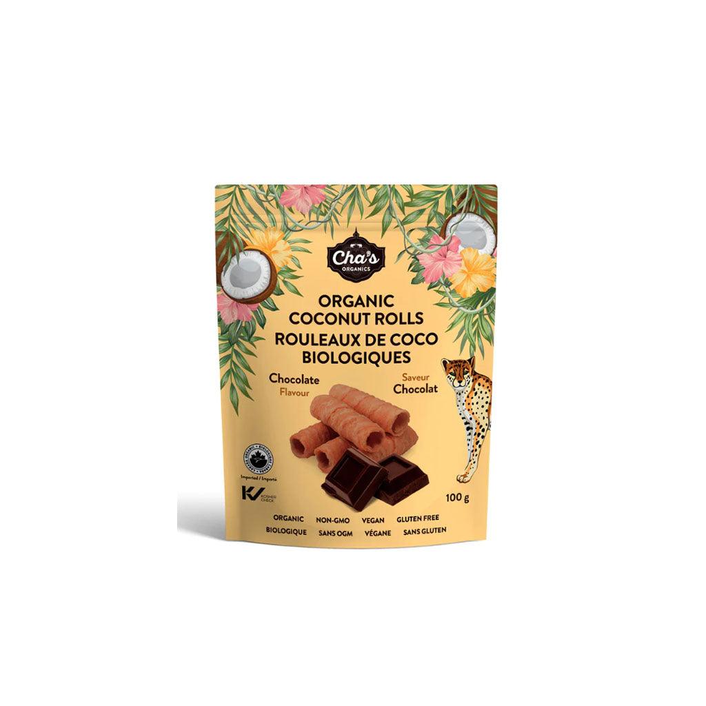 Rouleaux de Coco Biologiques Saveur Chocolat Cha's Organics - La Boite à Grains