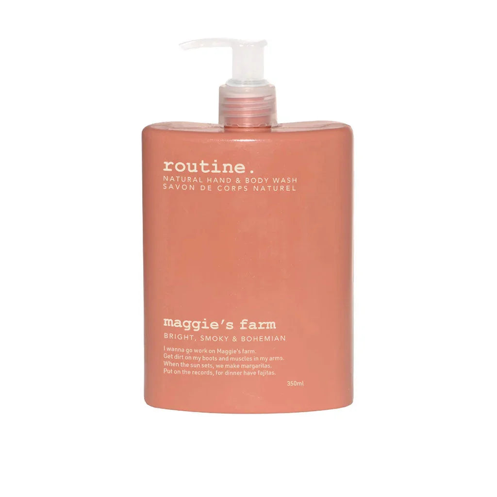 routine natural body soap maggie's farm 350 ml