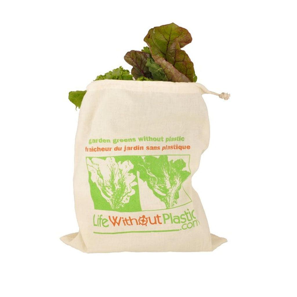 Sac à Légumes Verts en Coton Biologique Grand Life Without Plastic - La Boite à Grains