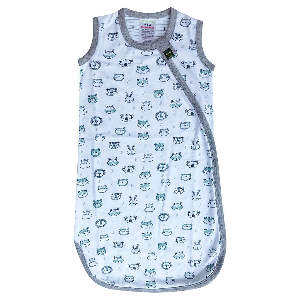 Sac de Nuit Bébé Coton Biologique Certifié Onyx + Green - La Boite à Grains