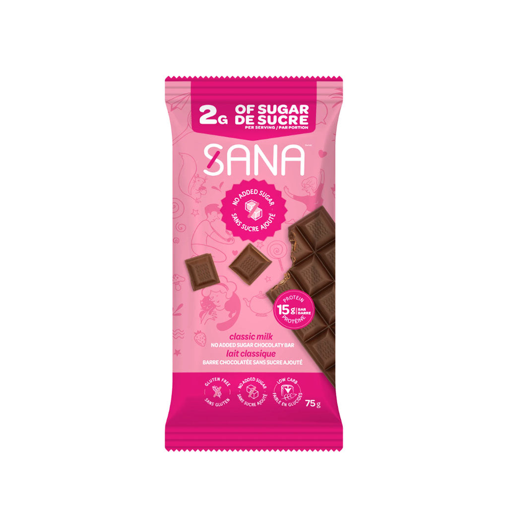 barre chocolatée lait classique Sana - La Boite à Grains