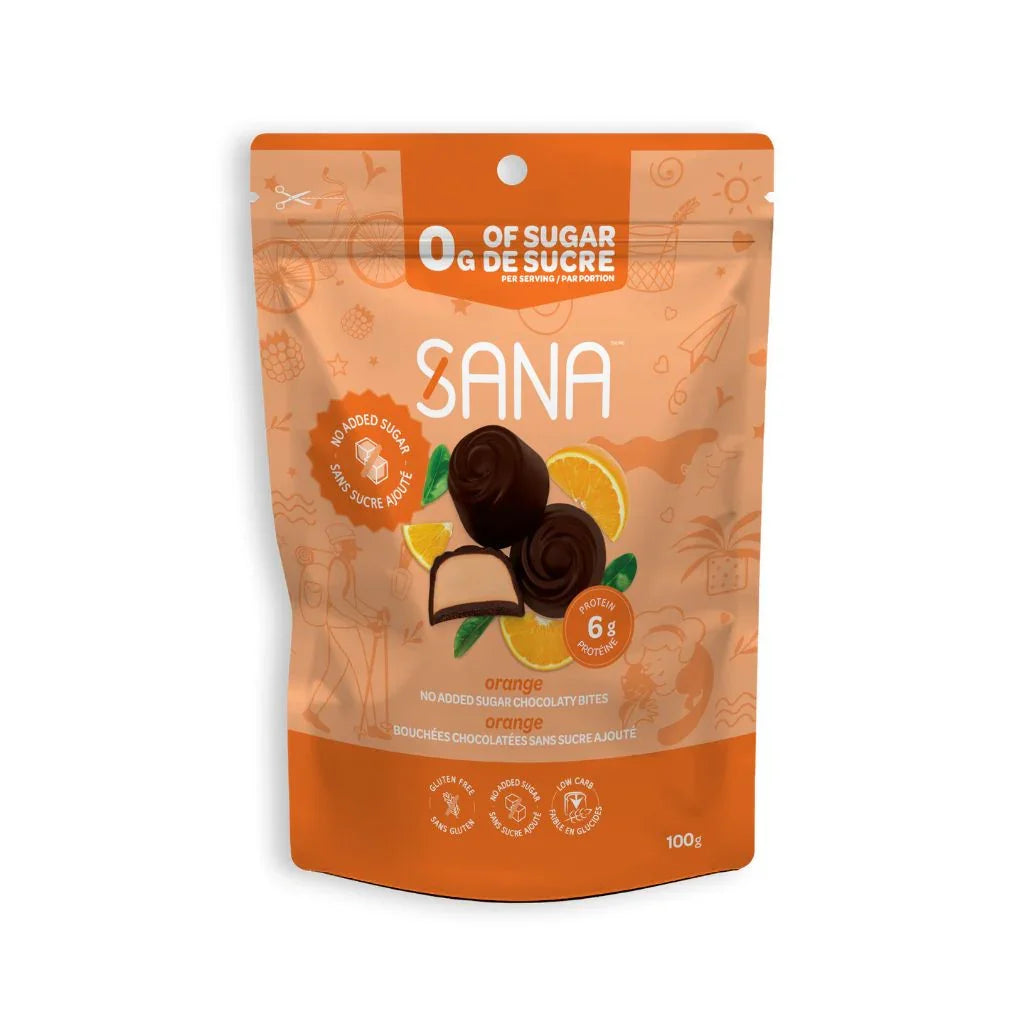 bouchées chocolatées orange Sana - La Boite à Grains