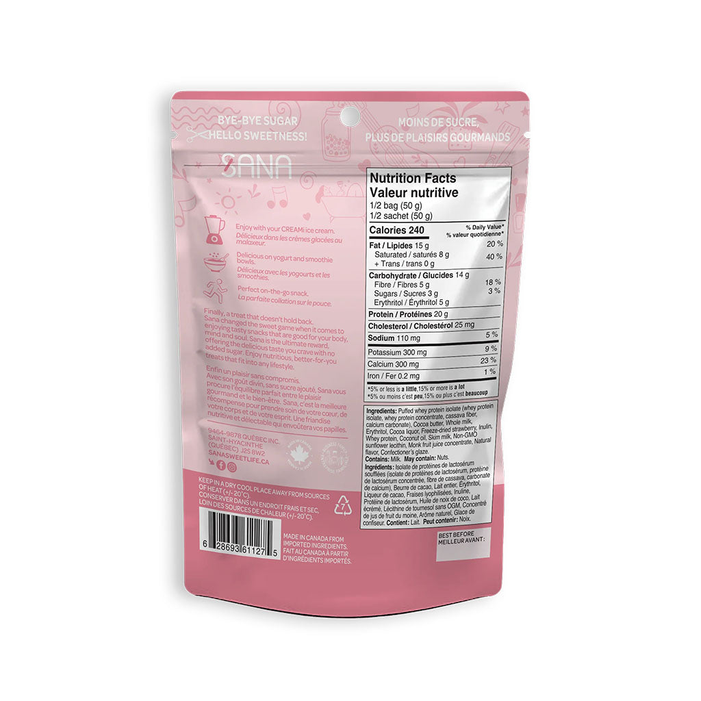bouchées de protéines chocolat saveur napolitaine Sana - La Boite à Grains
