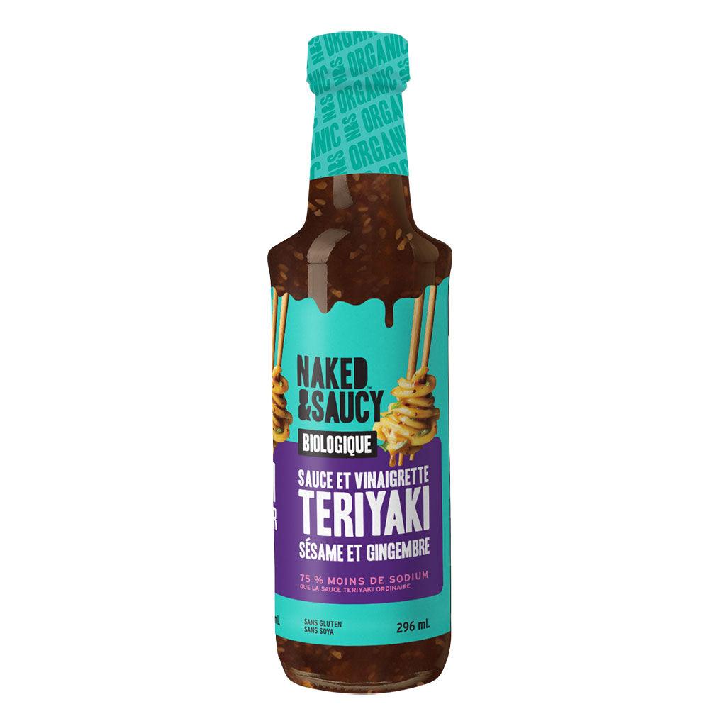 Sauce et Vinaigrette Teriyaki Sésame Gingembre Biologique Naked & Saucy - La Boite à Grains
