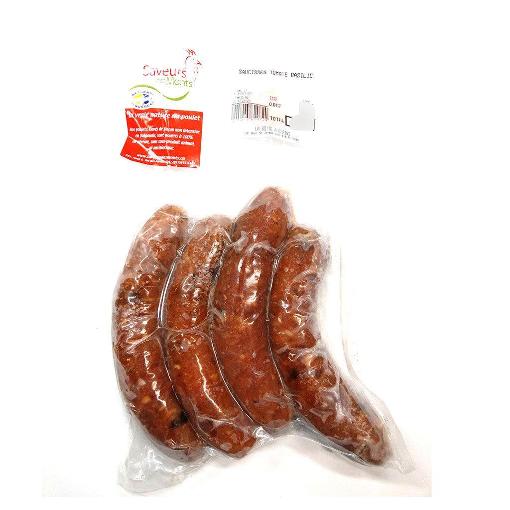 Saucisses de Poulet Tomate Basilic Saveurs des Monts - La Boite à Grains