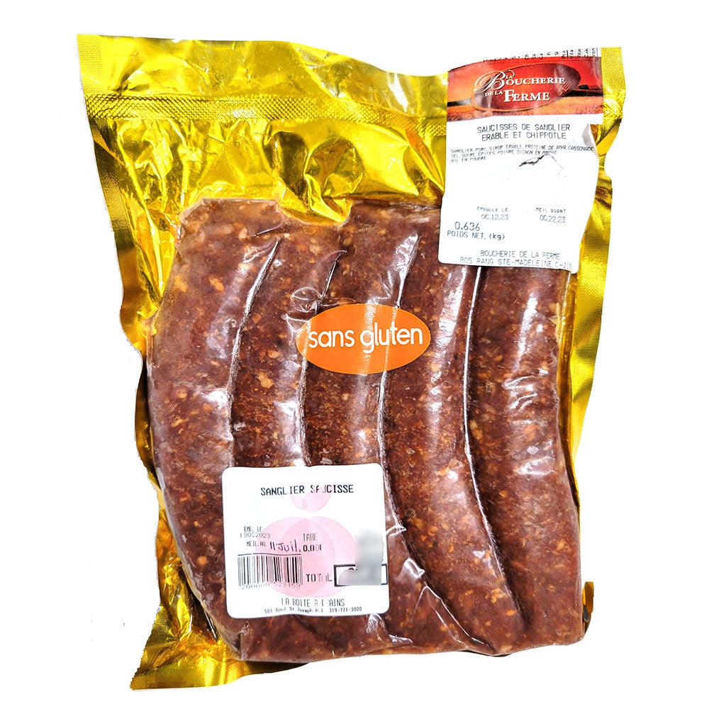 Saucisses de Sanglier Érable et Chipotle Boucherie de la Ferme