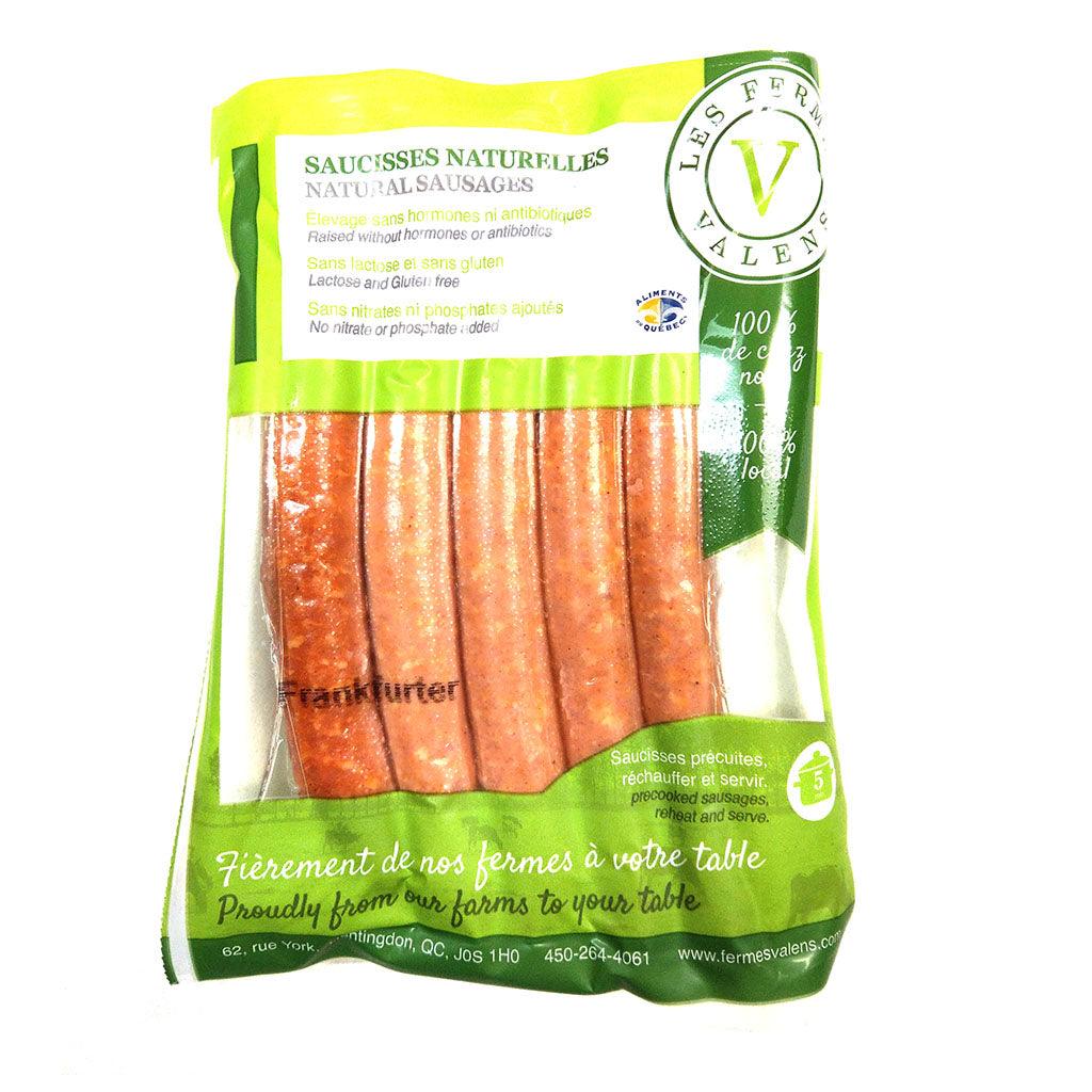 Saucisses Naturelles Frankfurter Les Fermes Valens - La Boite à Grains