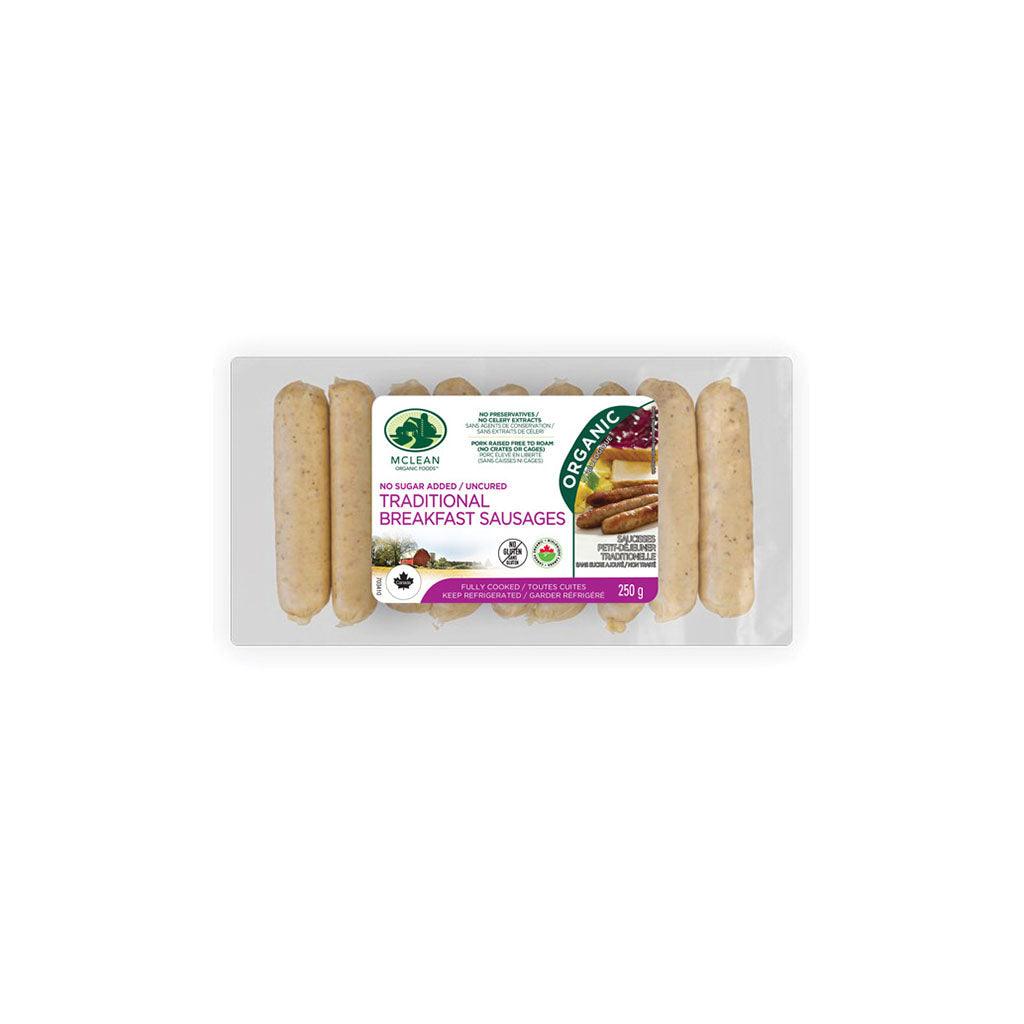Saucisses Petit Déjeuner Traditionnelles Biologique McLean - La Boite à Grains