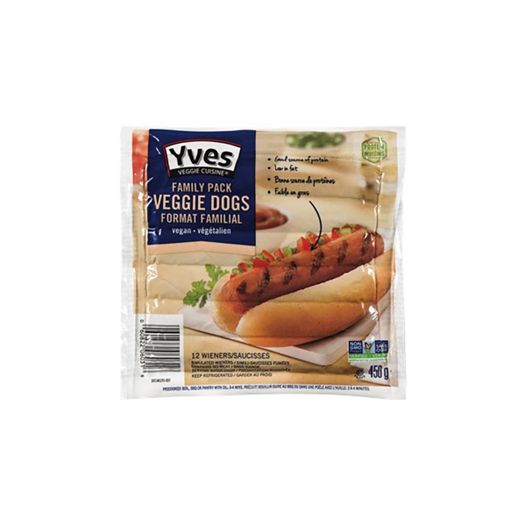Saucisses Végétaliennes Veggie Dogs Format Familial Yves Veggie Cuisine - La Boite à Grains
