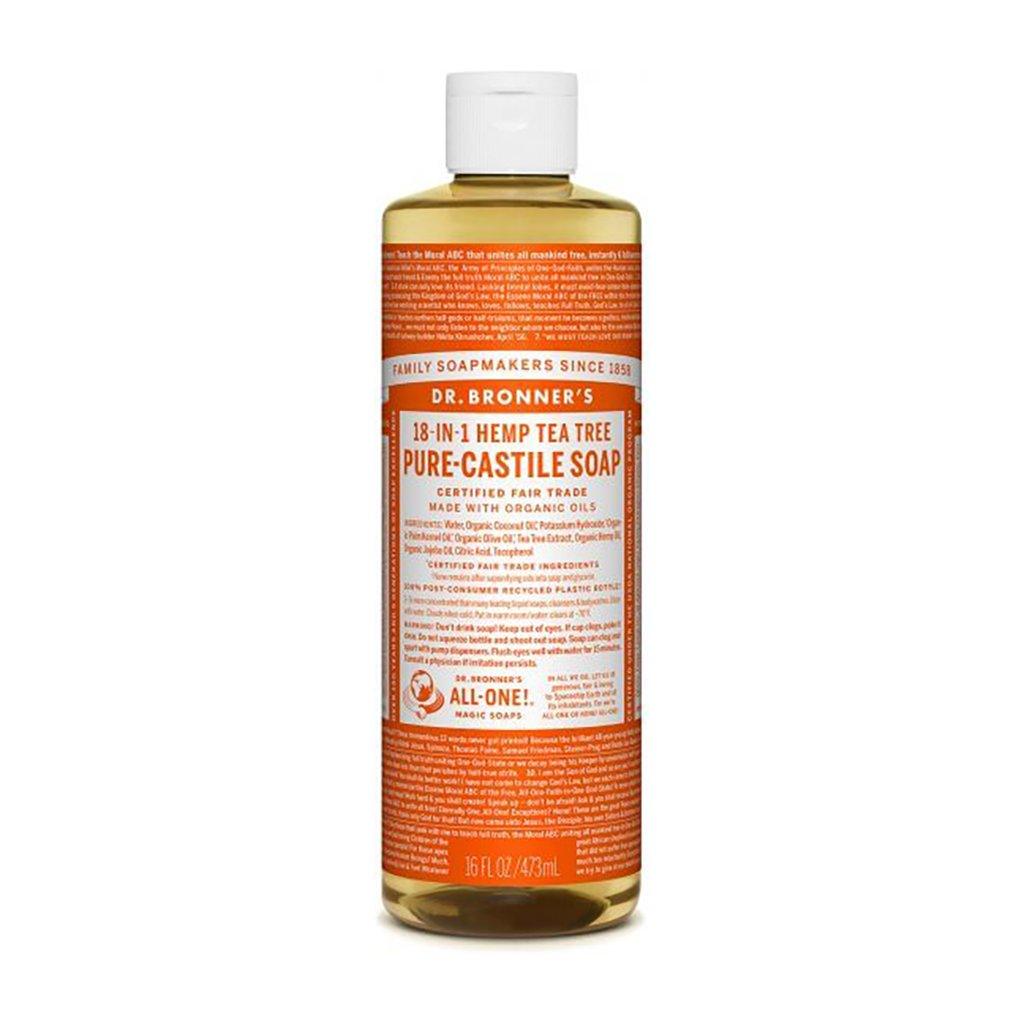Savon de Castille Pur Liquide - Arbre à Thé Dr. Bronner's - La Boite à Grains