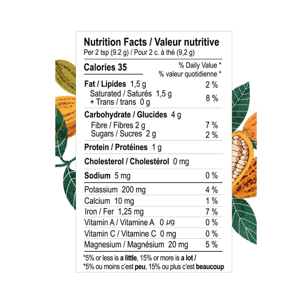 seta latté au cacao apaisant 185 g valeur nutritive