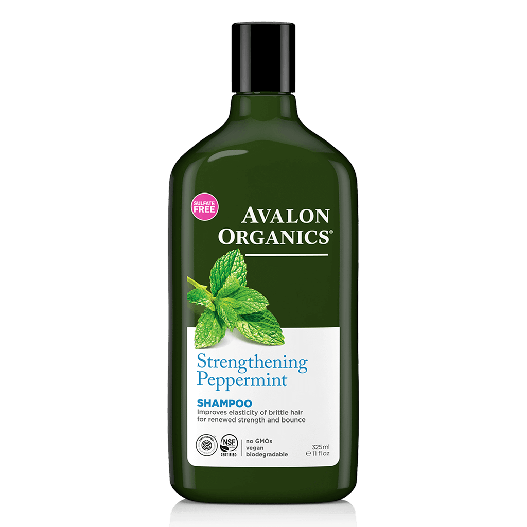 Shampoing Fortifiant à la Menthe Poivrée Avalon Organics - La Boite à Grains