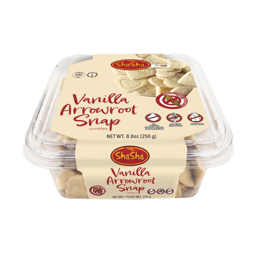 biscuits croq'oeurs vanille et arrowroot Shasha - La Boite à Grains