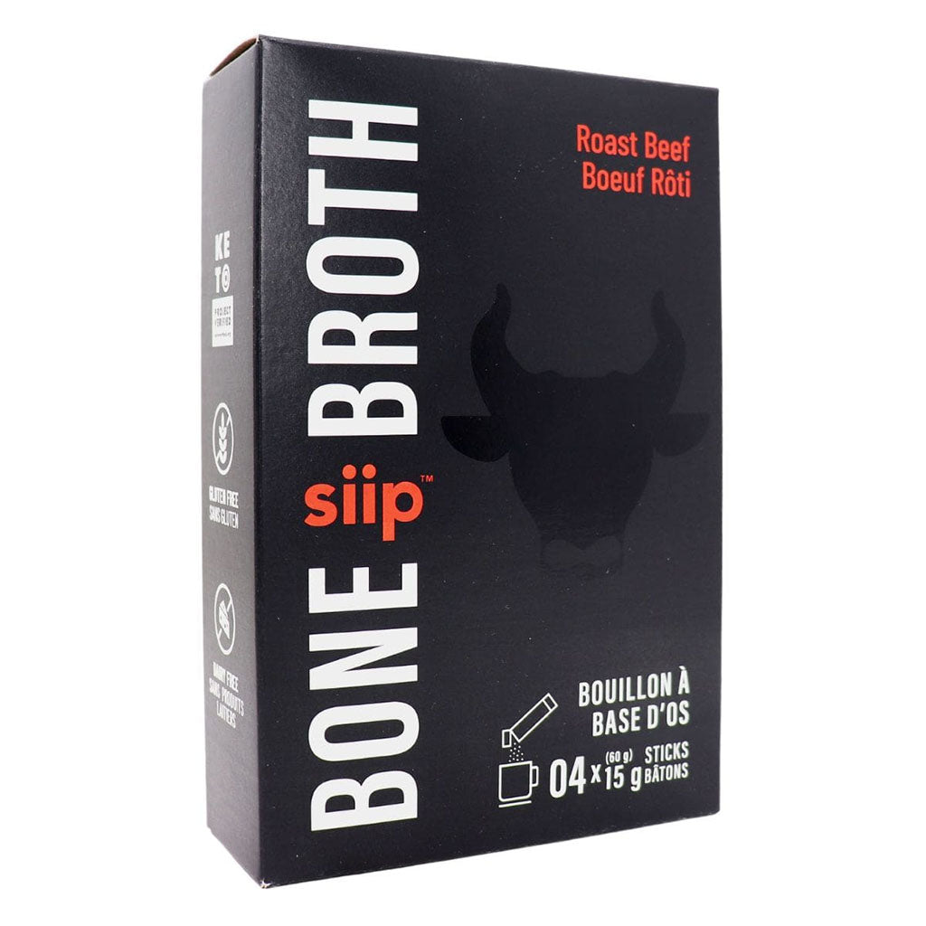 siip bone broth bouillon à base d'os boeuf rôti 4 x 15 g