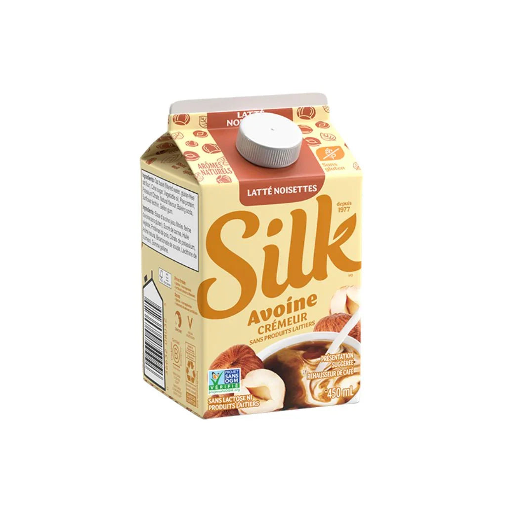 crème avoine latté noisette Silk - La Boite à Grains