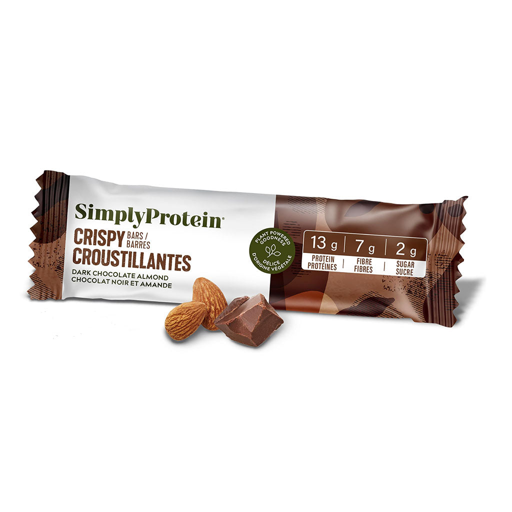 simplyprotein barre croustillante chocolat noir amande - La Boite à Grains