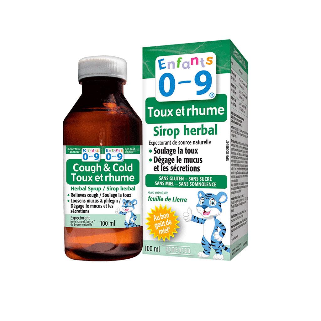 Sirop Herbal Toux et Rhume Enfants Homeocan - La Boite à Grains