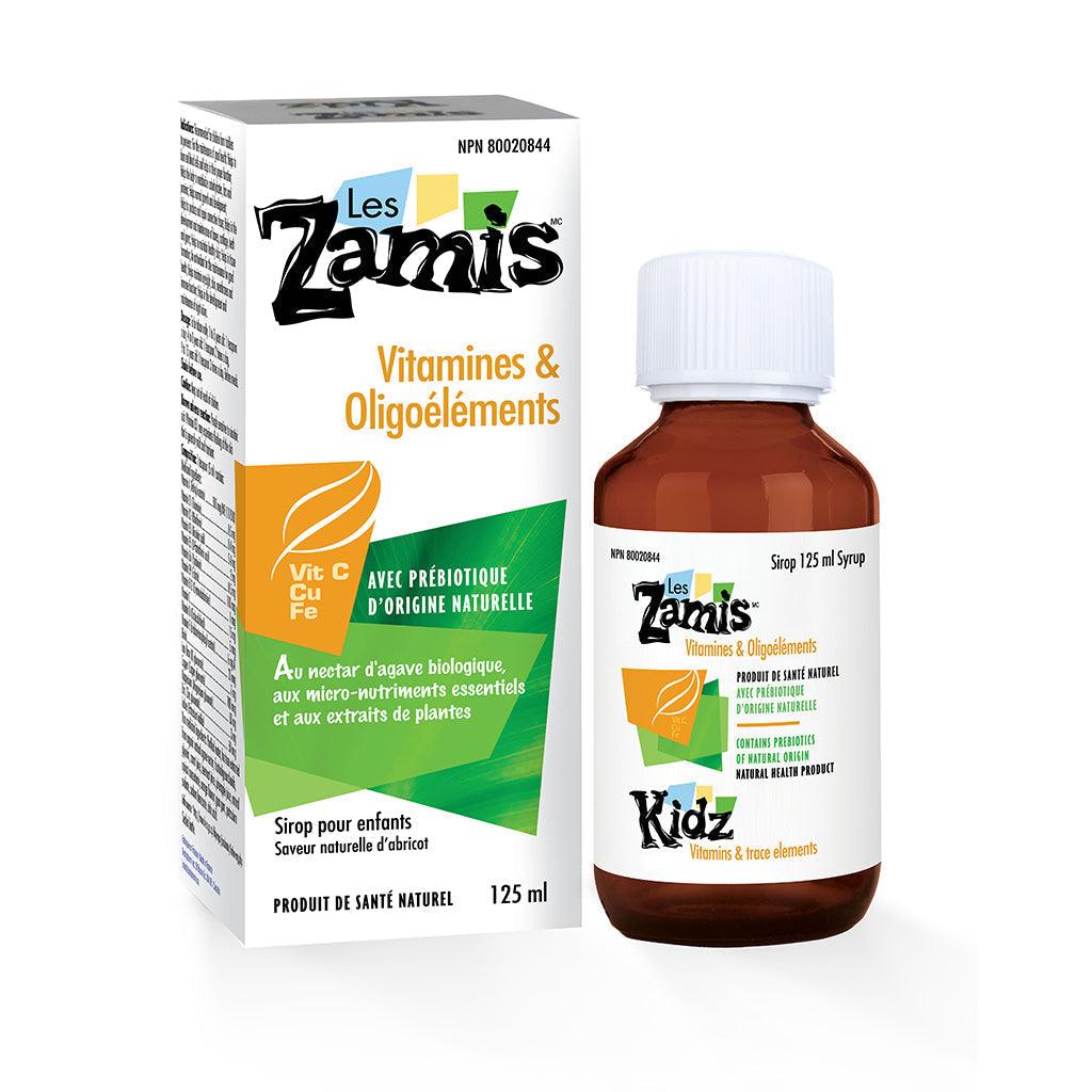 Sirop Pour Enfants Vitamines et Oligoéléments Abricot Les Zamis - La Boite à Grains