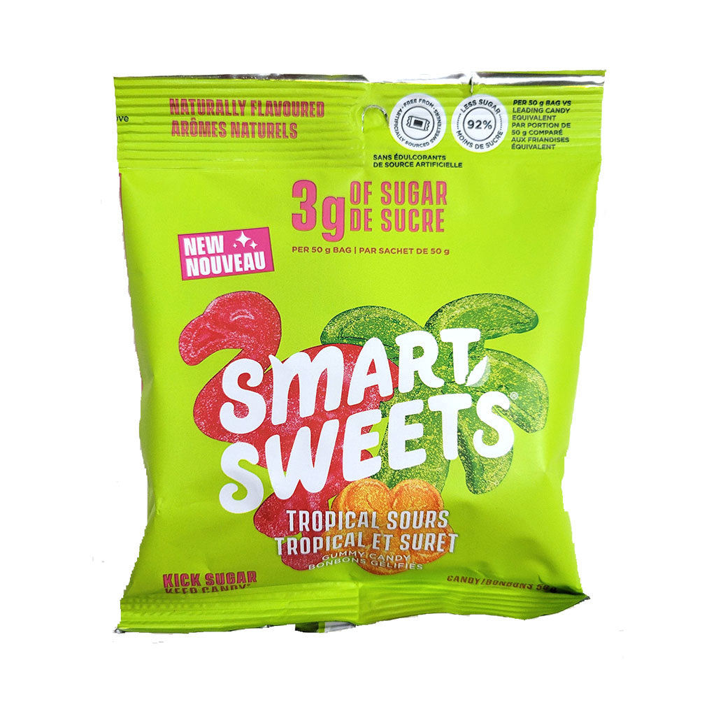 smart sweets bonbons gélifiés tropical et suret 50 g