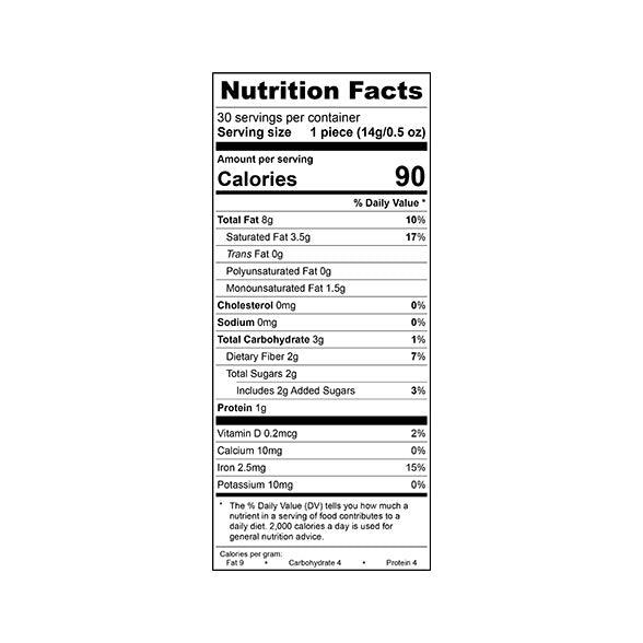 Snaps Keto au Chocolat Noir Noix de Coco Amande et Sel de Mer Biologique ChocXO - La Boite à Grains