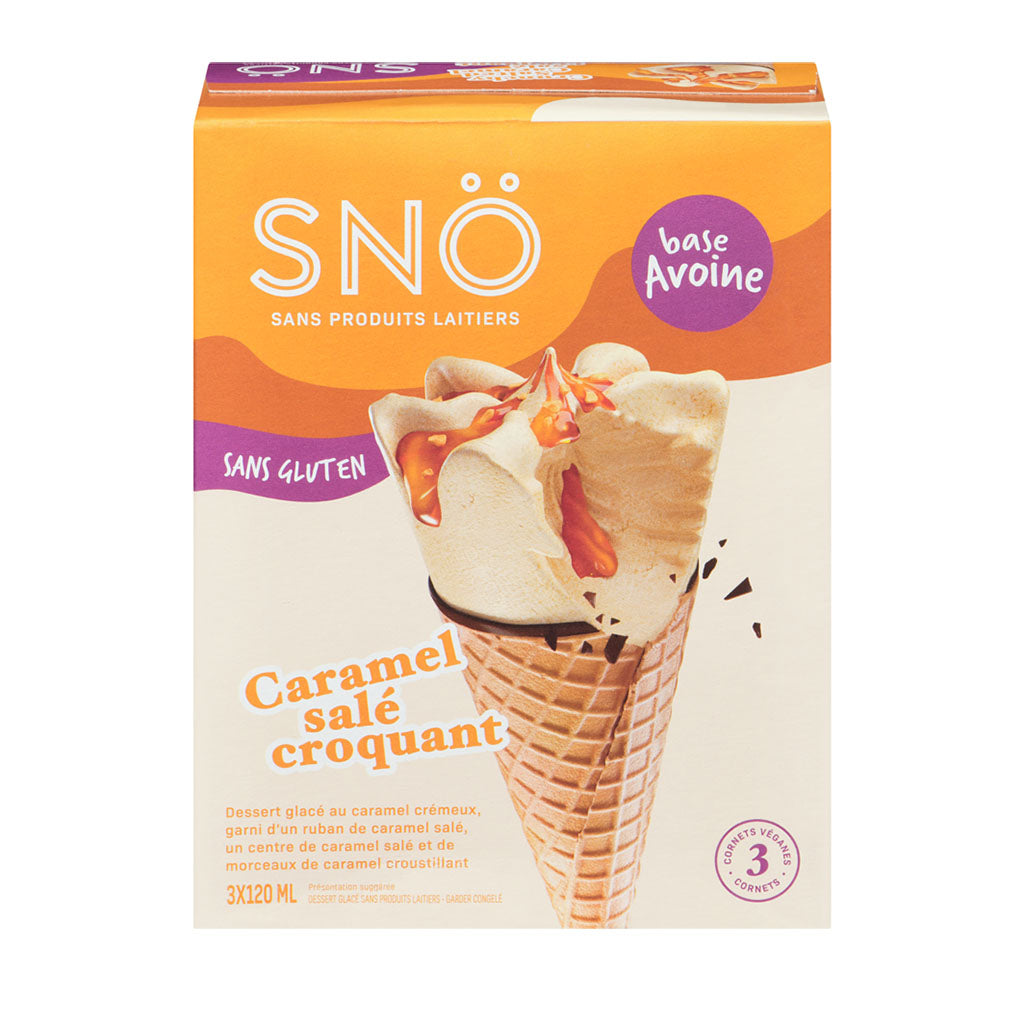 sno cornets caramel salé croquant - La Boite à Grains