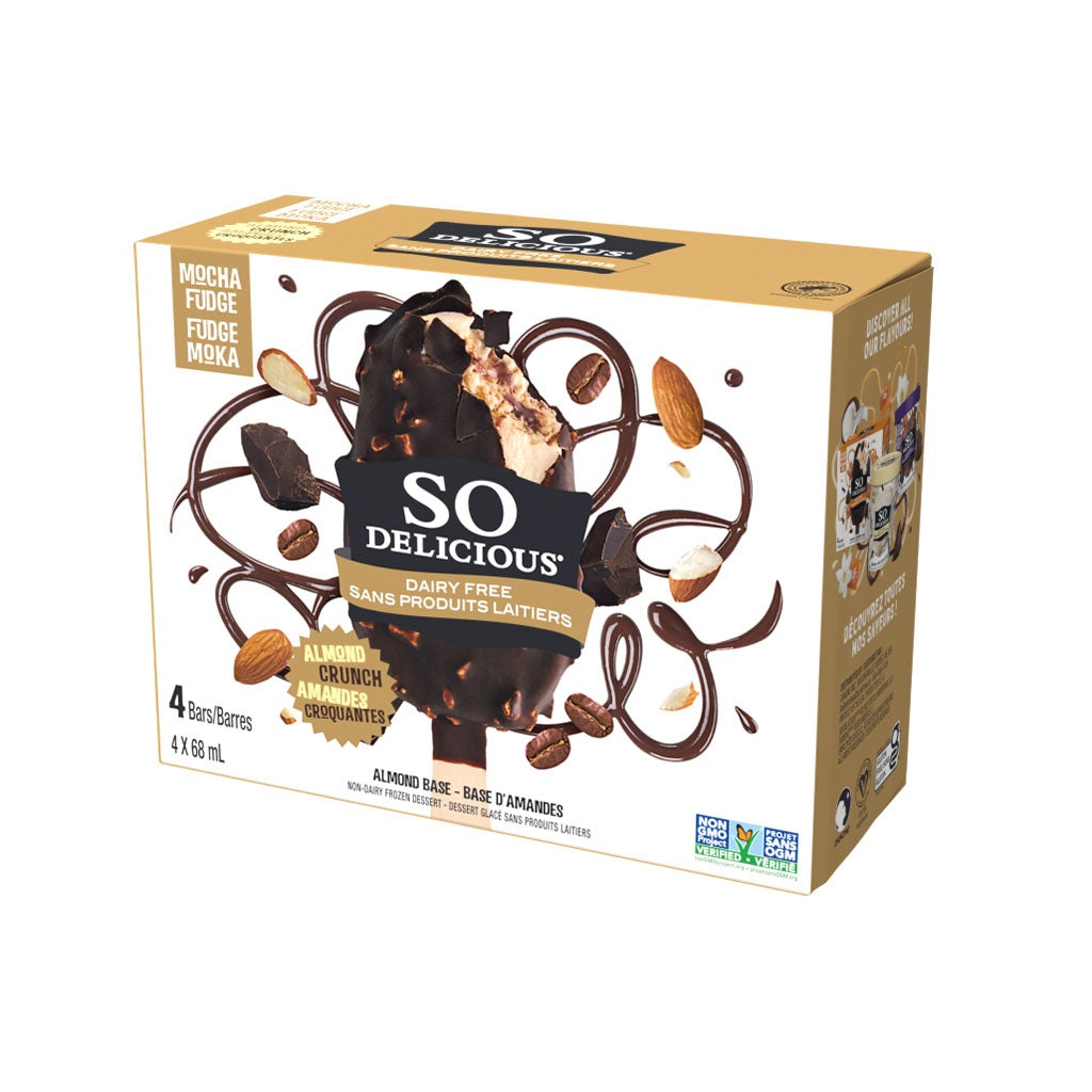 so delicious barres glacées fudge moka amandes croquantes - La Boite à Grains