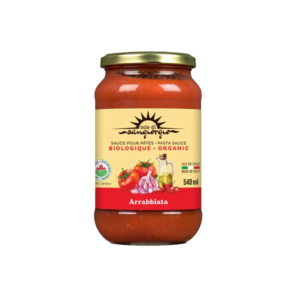 organic Arrabbiata pasta sauce Sole Di Sangiorgio - La Boite à Grains