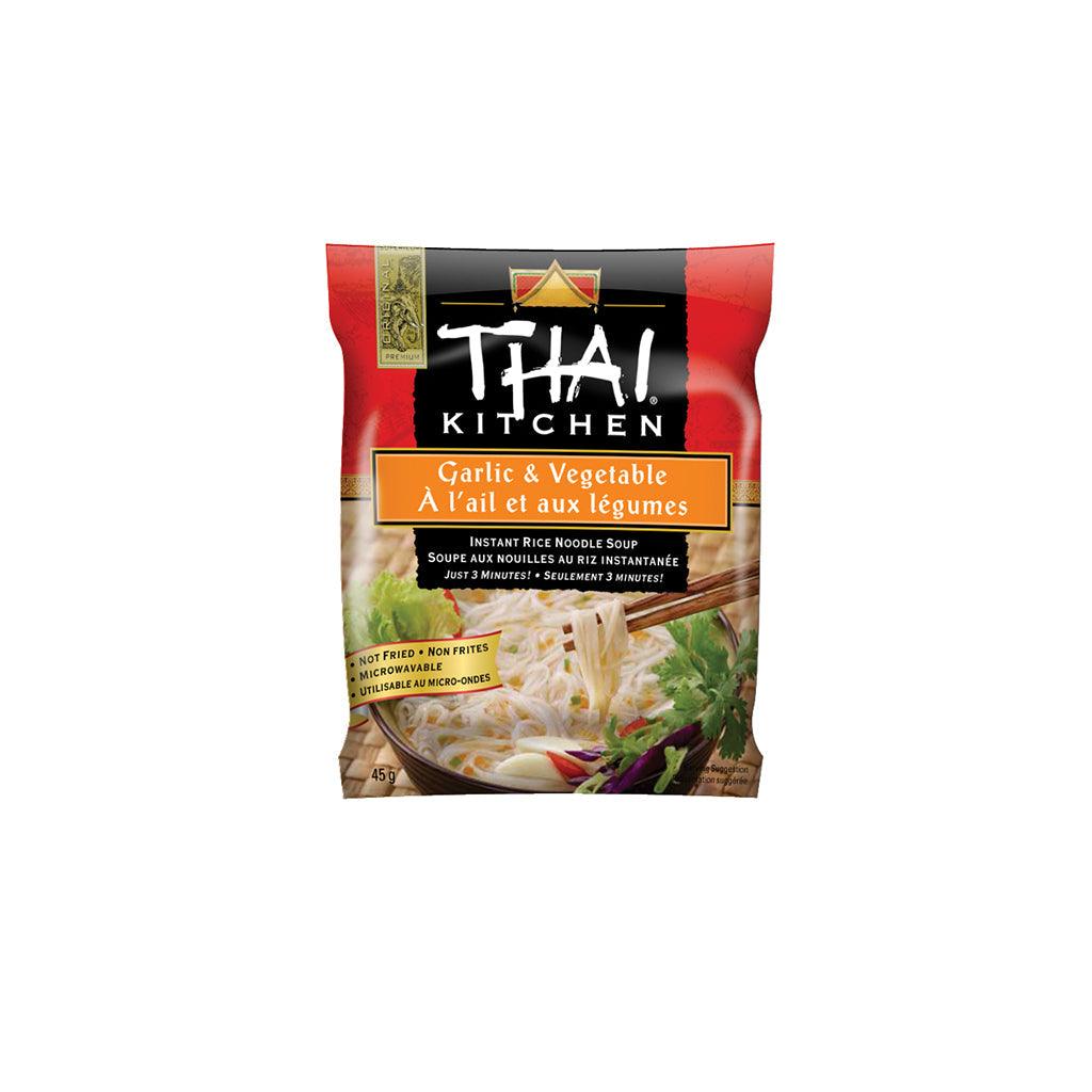 Soupe aux Nouilles de Riz Instantanée Ail & Légumes Thai Kitchen - La Boite à Grains