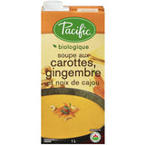 Soupe Carottes, Gingembre & Noix de Cajou Bio Pacific Foods - La Boite à Grains