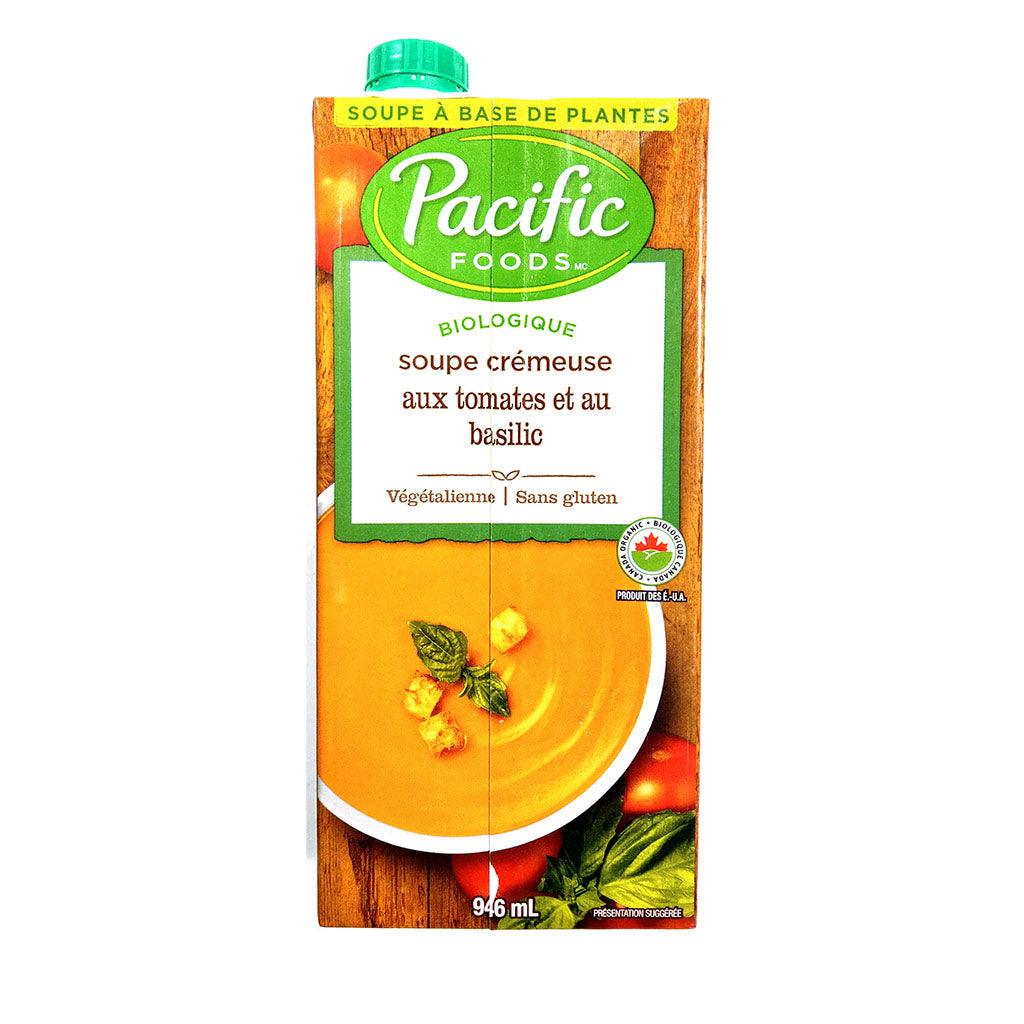 Soupe Crémeuse aux Tomates et au Basilic Biologique Pacific Foods - La Boite à Grains