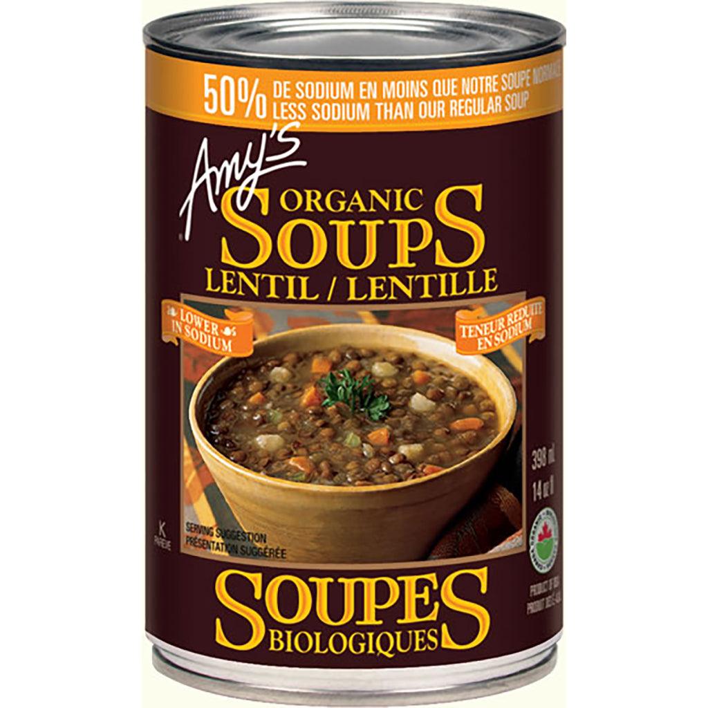 Soupe Lentilles Bio Teneur Réduite en Sodium Amy's - La Boite à Grains