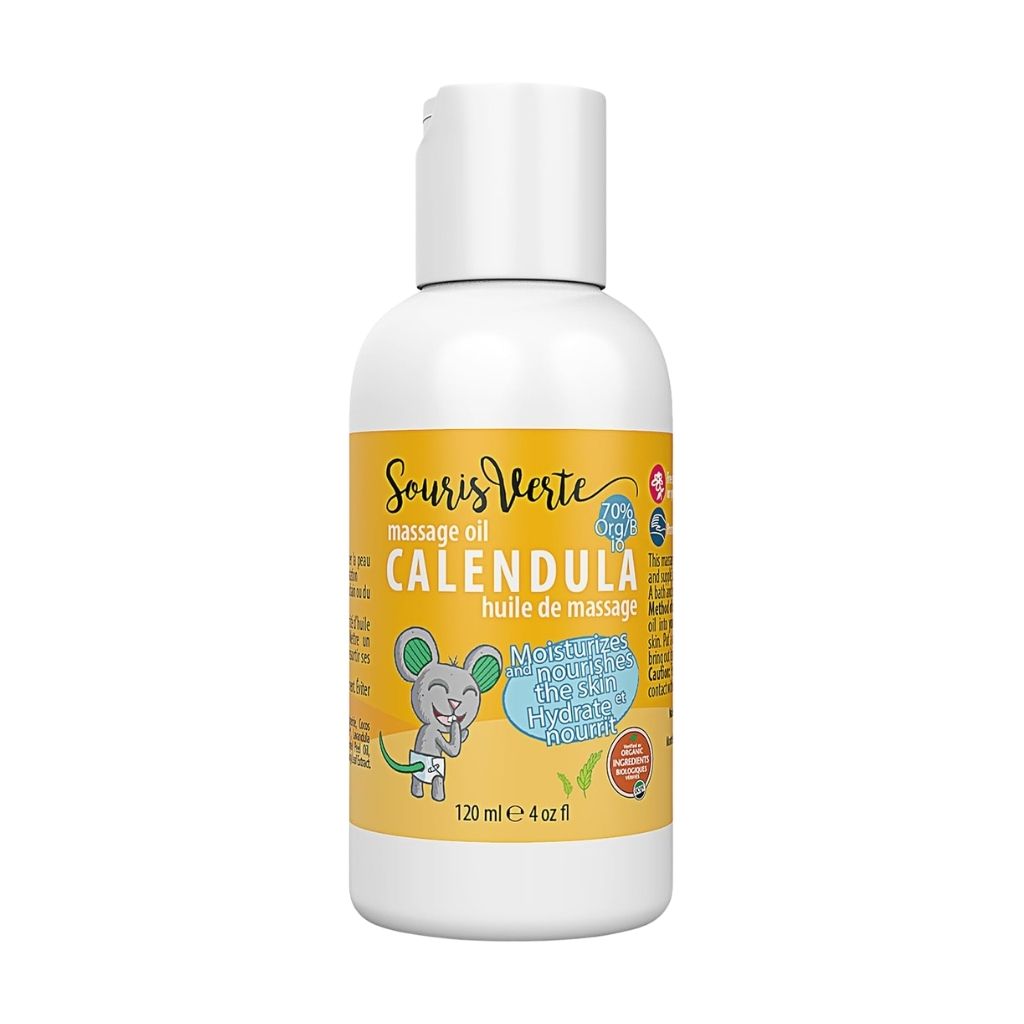 Huile Massage Calendula Souris Verte - La Boite à Grains