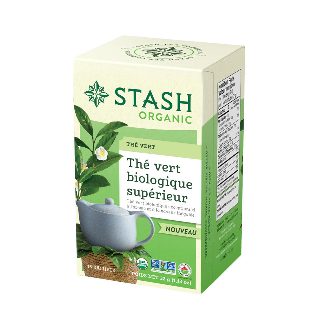 stash thé vert biologique supérieur 16 sachets - La Boite à Grains