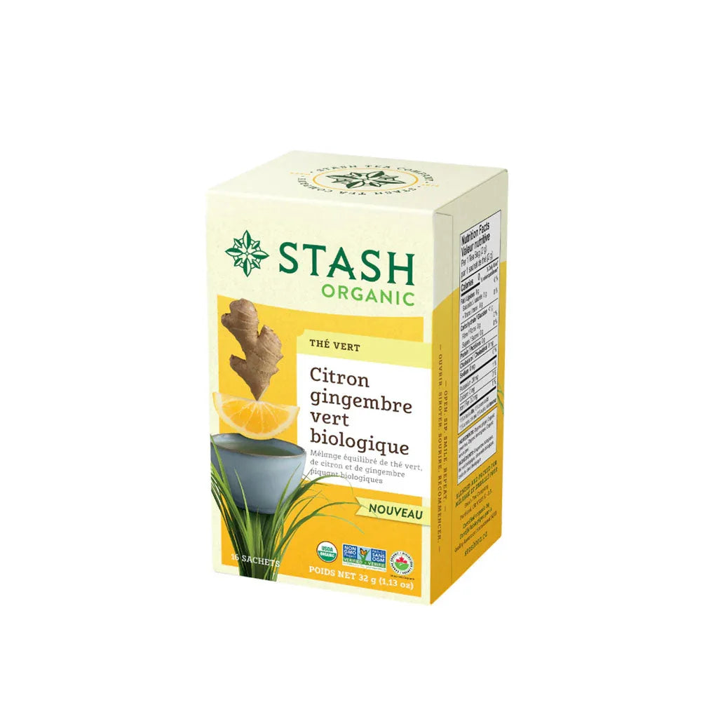 stash thé vert citron gingembre biologique - La Boite à Grains