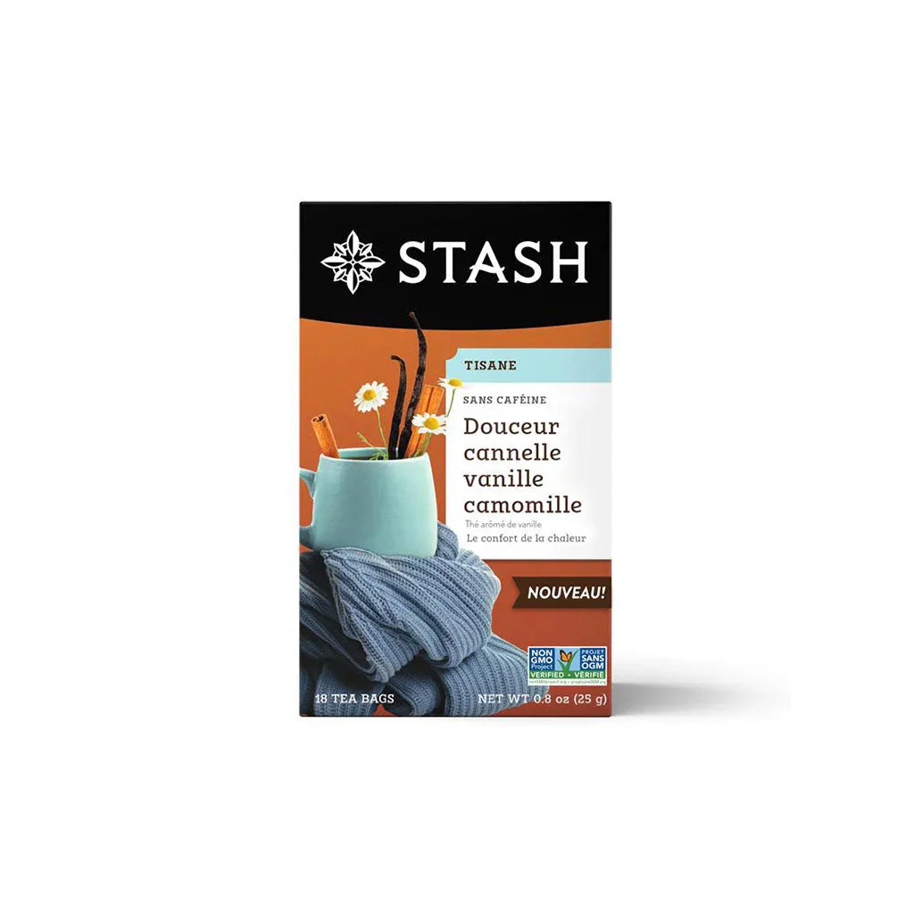 stash tisane douceur cannelle vanille camomille 18 sachets