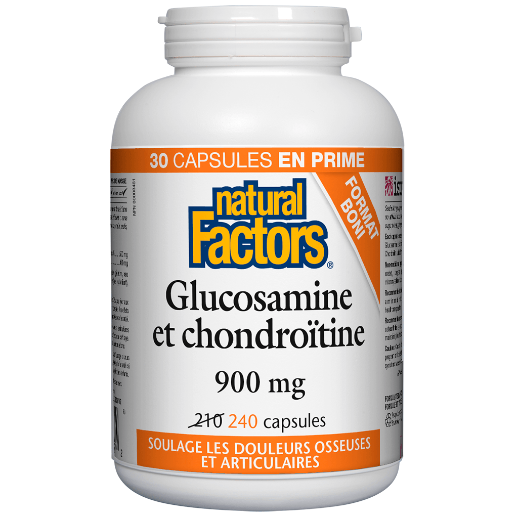 Sulfates de Glucosamine & Chondroïtine Natural Factors - La Boite à Grains